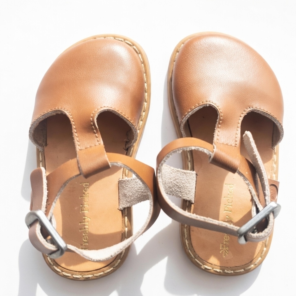 Freshly Picked Kids Brown Sandals
